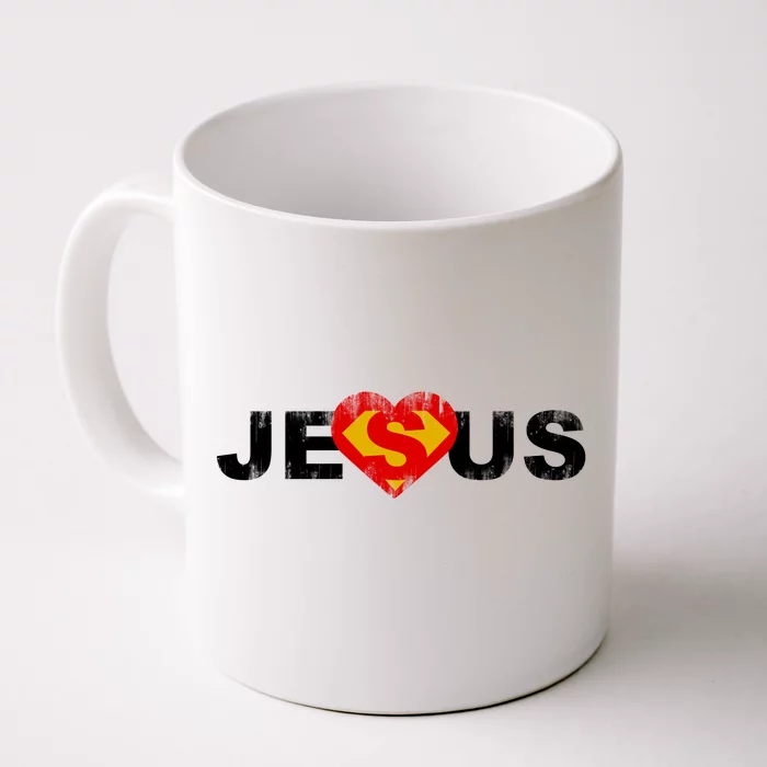 Jesus Superhero Christianity Front & Back Coffee Mug