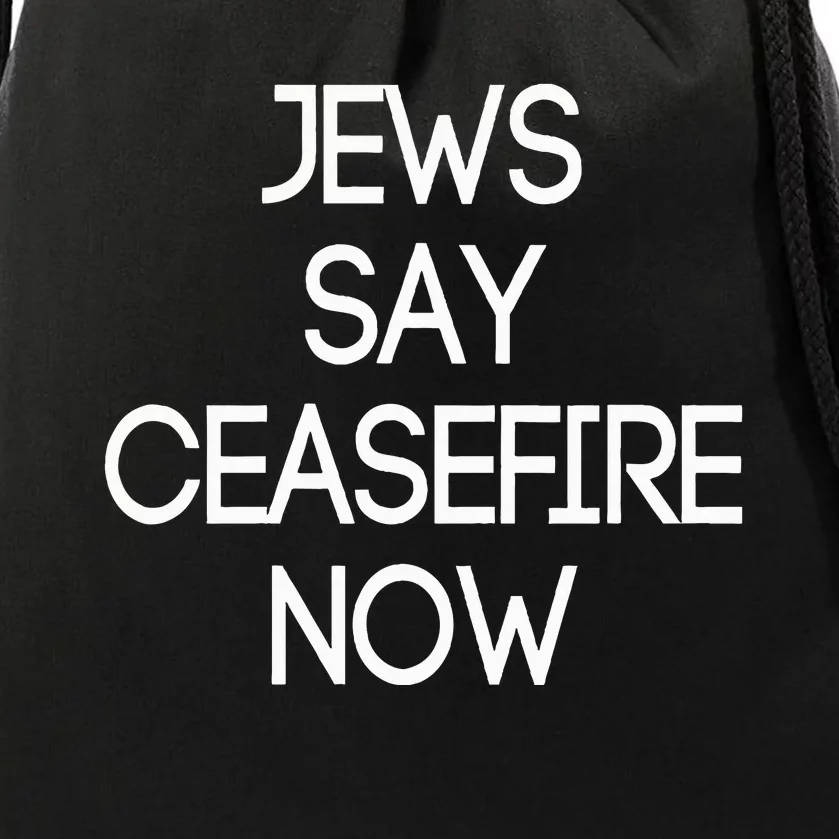 Jews Say Ceasefire Now American Jews Design Drawstring Bag