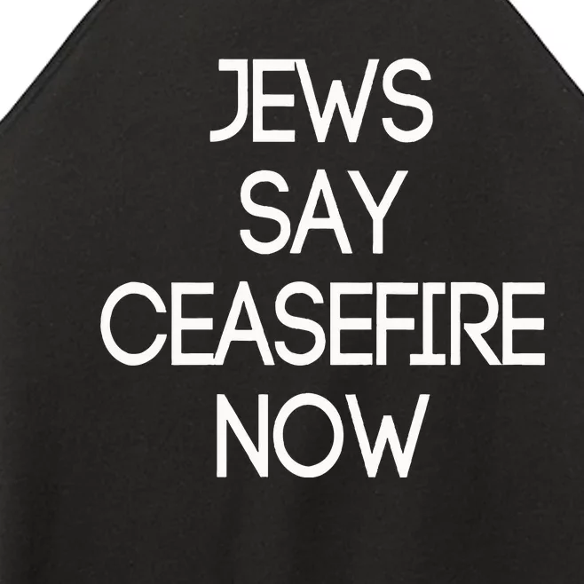 Jews Say Ceasefire Now American Jews Design Women’s Perfect Tri Rocker Tank