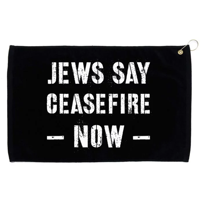 JEWS SAY CEASEFIRE NOW! Grommeted Golf Towel