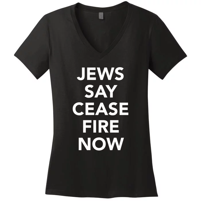 Jews Say Cease Fire Now Costume Women's V-Neck T-Shirt