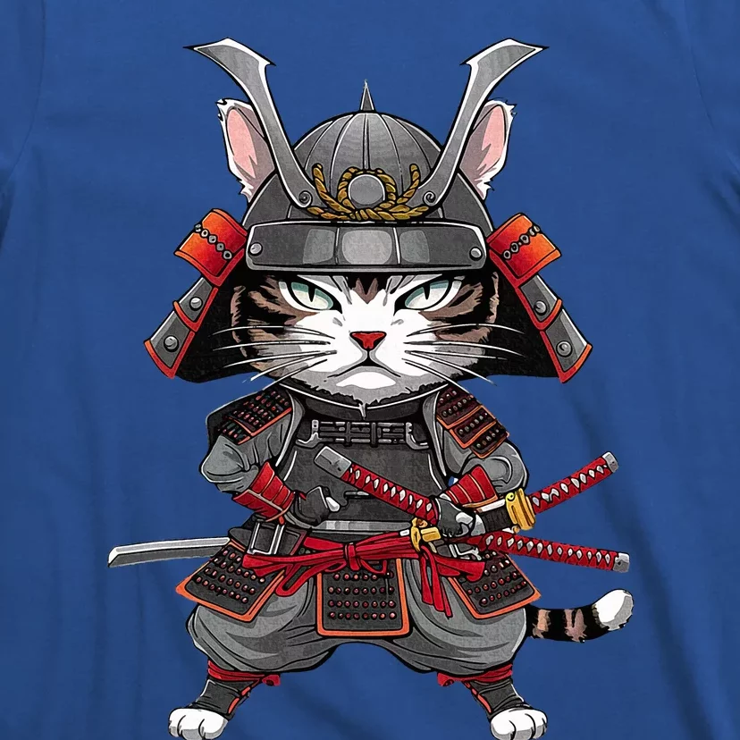 Japanese Samurai Cat Funny Parody Japanese T-Shirt