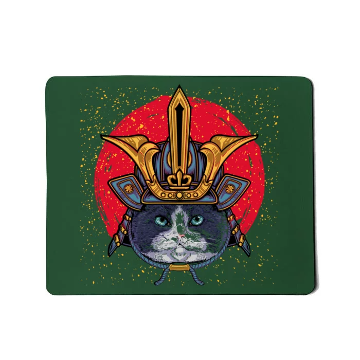 Japanese Samurai Cat Vintage Mousepad