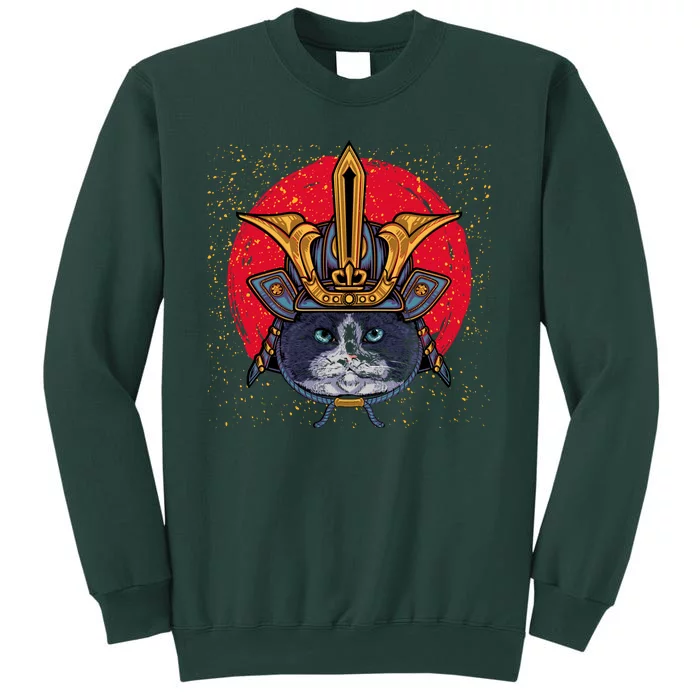 Japanese Samurai Cat Vintage Tall Sweatshirt