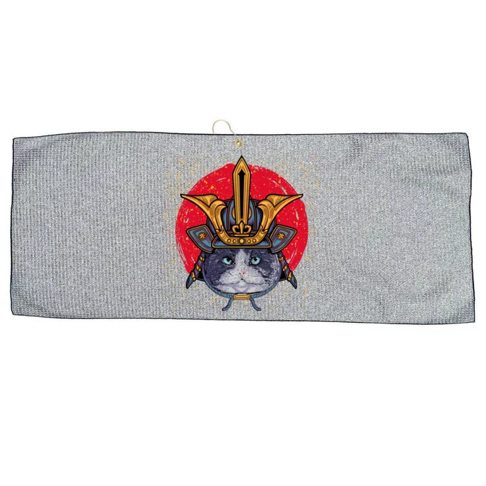 Japanese Samurai Cat Vintage Large Microfiber Waffle Golf Towel