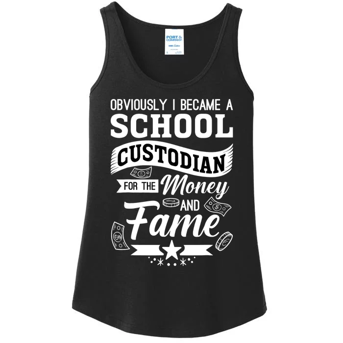 Janitor School Custodian School Janitor Funny Custodian Ladies Essential Tank