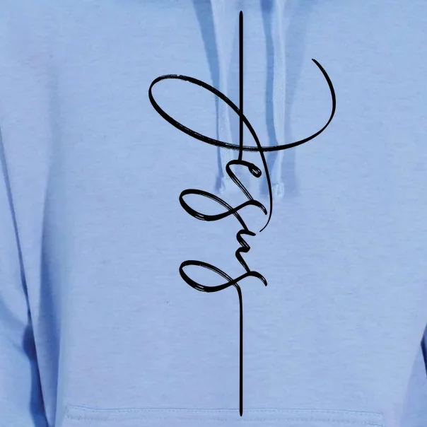 Jesus Signature Cross Script Christ Easter Unisex Surf Hoodie