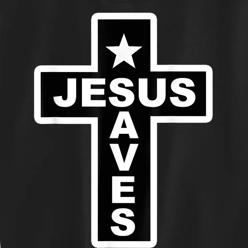 Jesus Saves Christian Faith Bible Cross Kids Sweatshirt