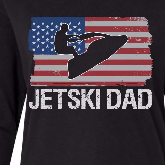 Jet Ski Dad American Usa Flag Jetski Funny Gift Womens Cotton Relaxed Long Sleeve T-Shirt