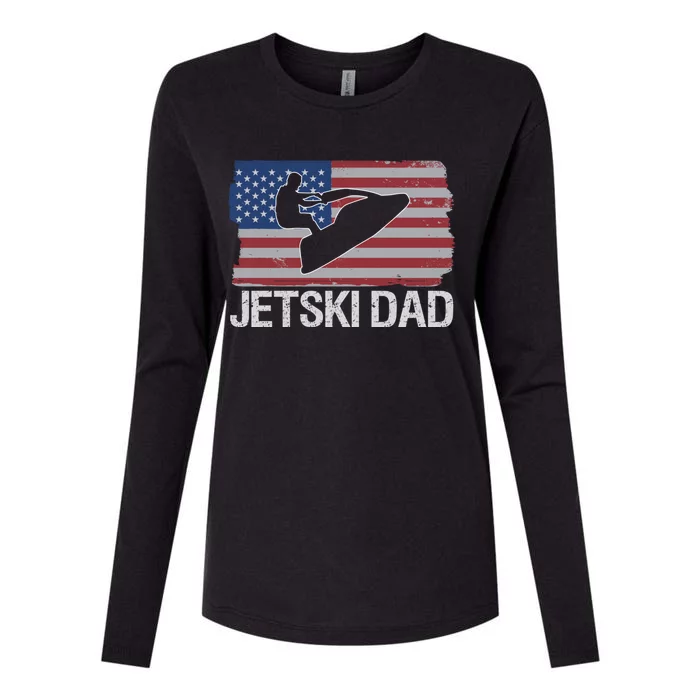 Jet Ski Dad American Usa Flag Jetski Funny Gift Womens Cotton Relaxed Long Sleeve T-Shirt