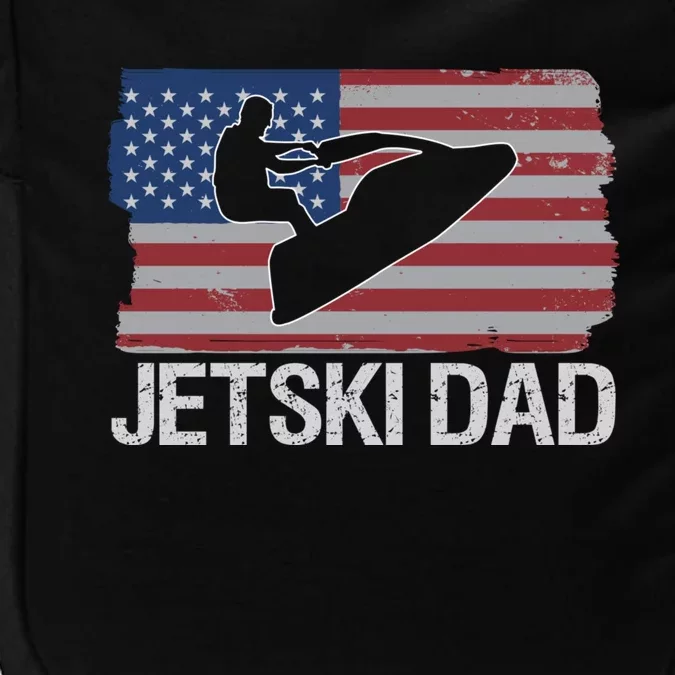 Jet Ski Dad American Usa Flag Jetski Funny Gift Impact Tech Backpack