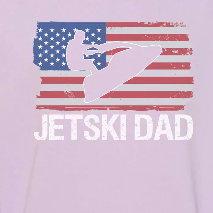 Jet Ski Dad American Usa Flag Jetski Funny Gift Garment-Dyed Sweatshirt