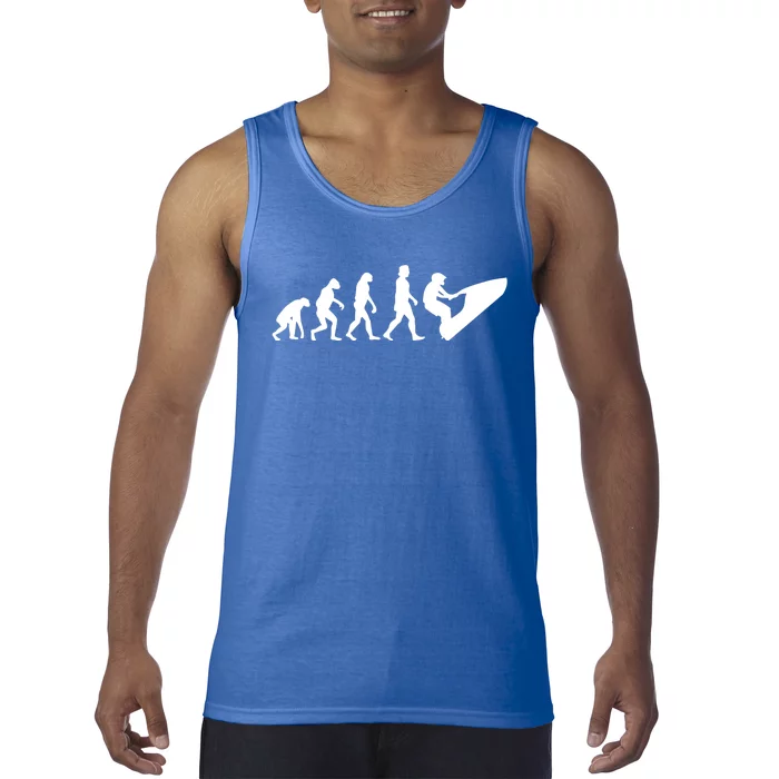 Jet Skiing Evolution I Funny Jet Skiing Gift Tank Top