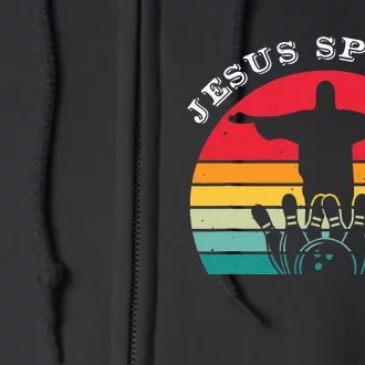 Jesus Spares Funny Christian Humor Bowling Lovers Full Zip Hoodie