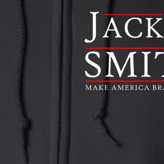 Jack Smith For President Jack Smith 2024 Karma Retro Us Flag Full Zip Hoodie