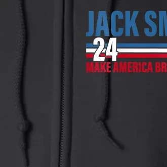 Jack Smith For President Jack Smith 2024 Karma Retro Us Flag Full Zip Hoodie