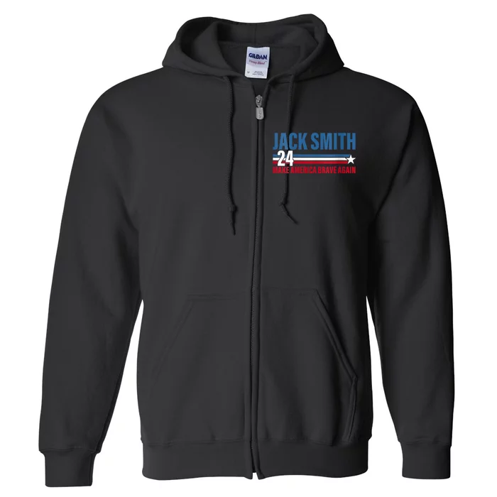 Jack Smith For President Jack Smith 2024 Karma Retro Us Flag Full Zip Hoodie