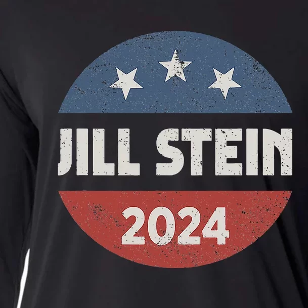 Jill Stein For President 2024 Green Party Usa Flag Cooling Performance Long Sleeve Crew