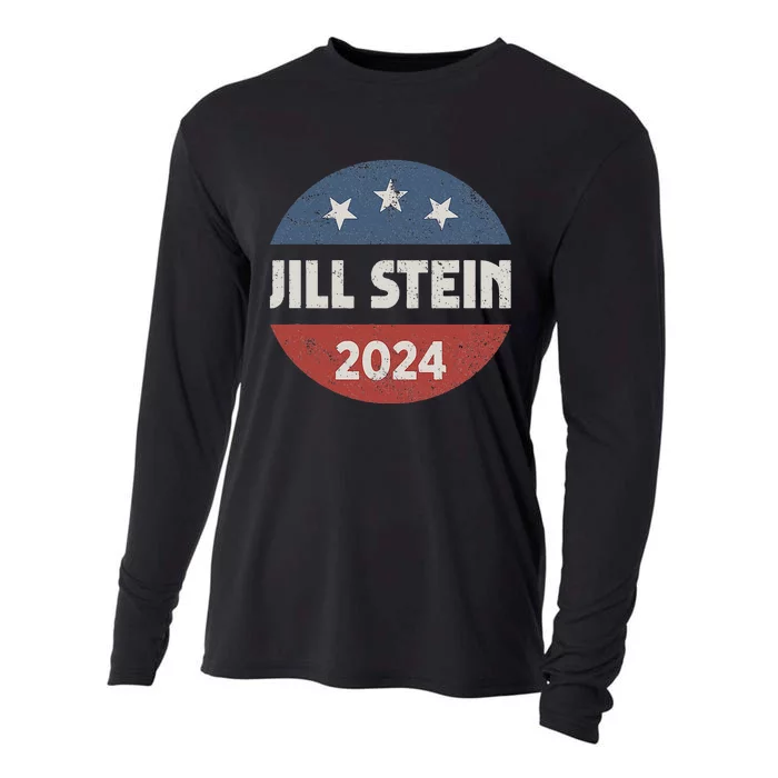 Jill Stein For President 2024 Green Party Usa Flag Cooling Performance Long Sleeve Crew