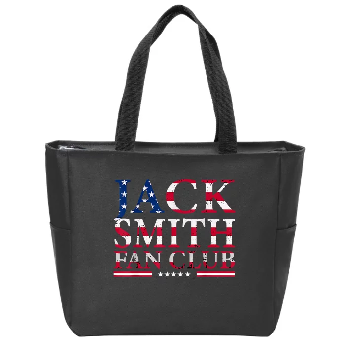 Jack Smith Fan Club American Flag Trump Vintage USA Red Blue Zip Tote Bag