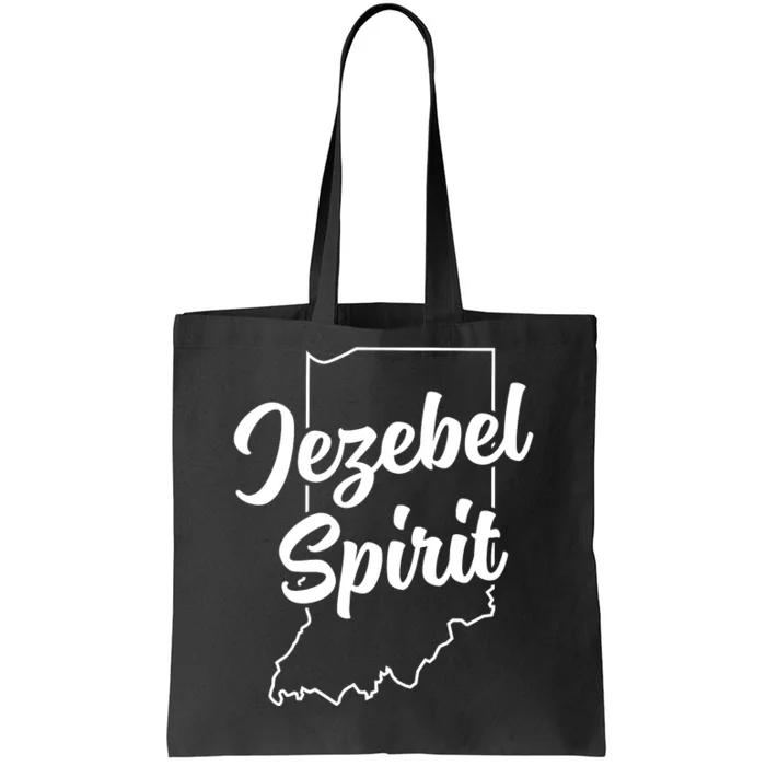 Jezebel Spirit Funny Indiana Pride Blue Dot In A Red State Tote Bag