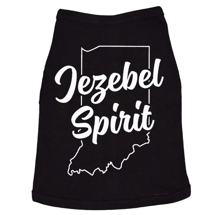 Jezebel Spirit Funny Indiana Pride Blue Dot In A Red State Doggie Tank