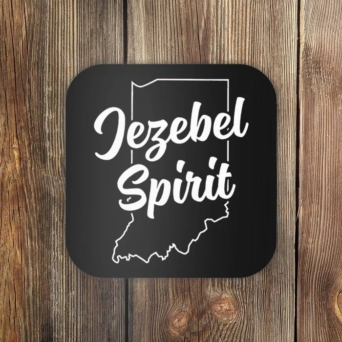 Jezebel Spirit Funny Indiana Pride Blue Dot In A Red State Coaster