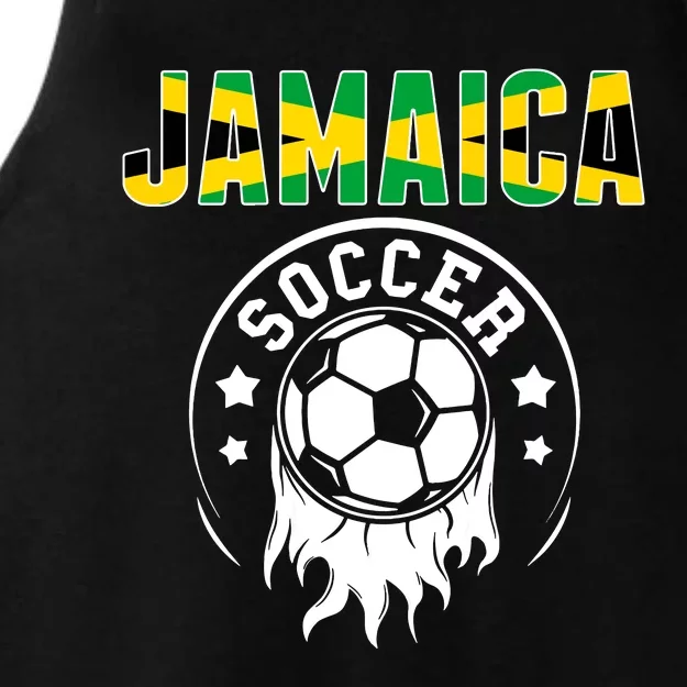 Jamaica Soccer Fans Jersey Jamaican Flag Football Lovers Ladies Tri-Blend Wicking Tank