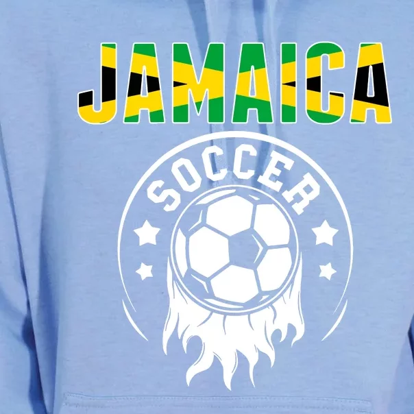 Jamaica Soccer Fans Jersey Jamaican Flag Football Lovers Unisex Surf Hoodie