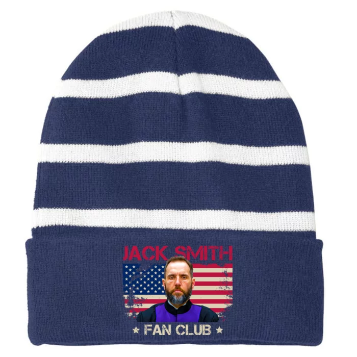 Jack Smith Fan Club Funny Political Humor Striped Beanie with Solid Band