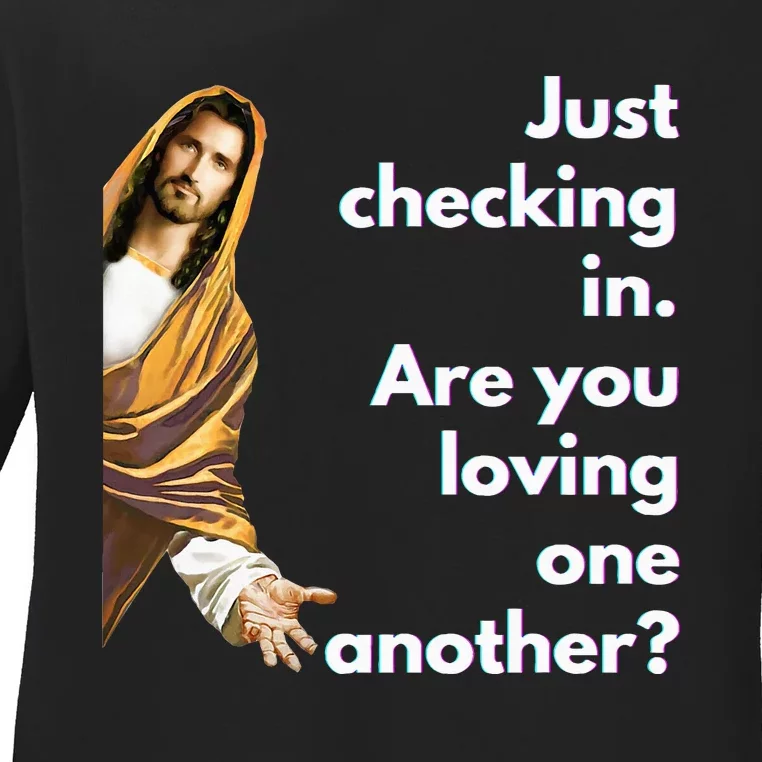 Jesus Saying Funny Christian Meme Joke Ladies Long Sleeve Shirt