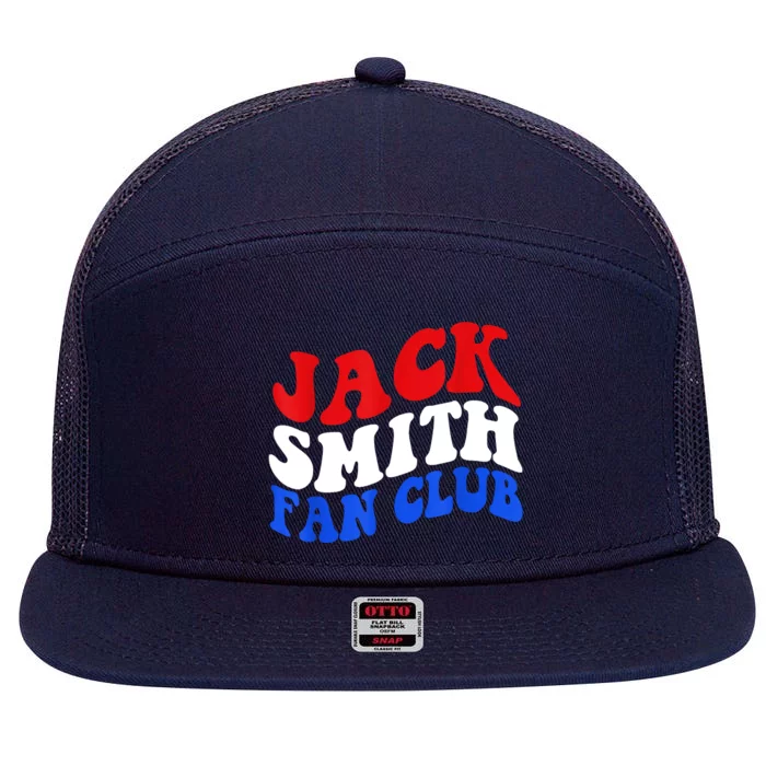 Jack Smith Fan Club Fun Summer Groovy Red Blue 7 Panel Mesh Trucker Snapback Hat