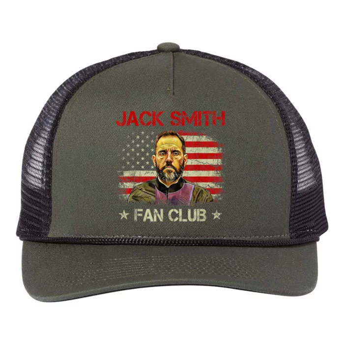 Jack Smith Fan Club Retro Usa Flag American Funny Political Retro Rope Trucker Hat Cap