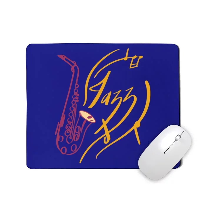 Jazz Saxophone For Jazz Music Lover Sax Musician Great Gift Mousepad