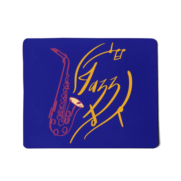 Jazz Saxophone For Jazz Music Lover Sax Musician Great Gift Mousepad