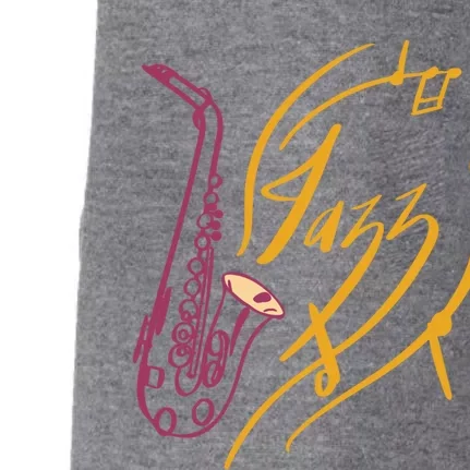 Jazz Saxophone For Jazz Music Lover Sax Musician Great Gift Doggie 3-End Fleece Hoodie