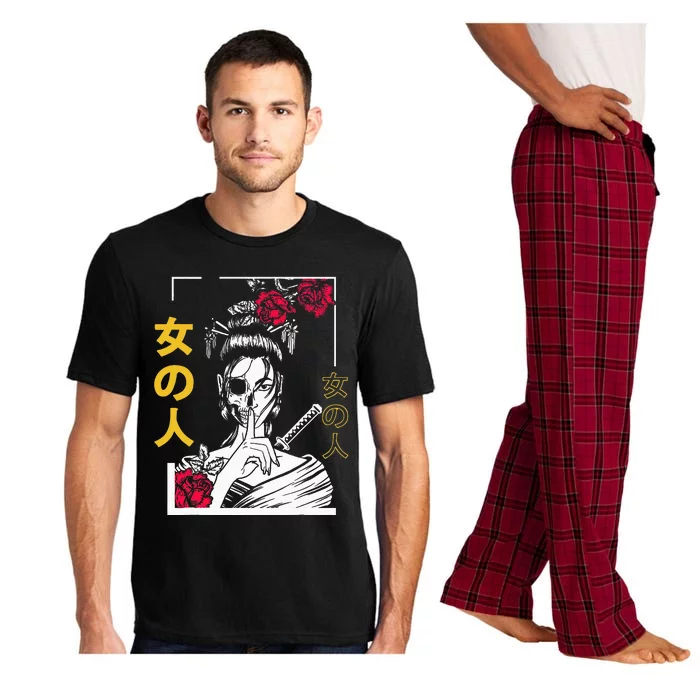 Japanese Samurai Floral Warrior Geisha Tokyo Anime Pajama Set