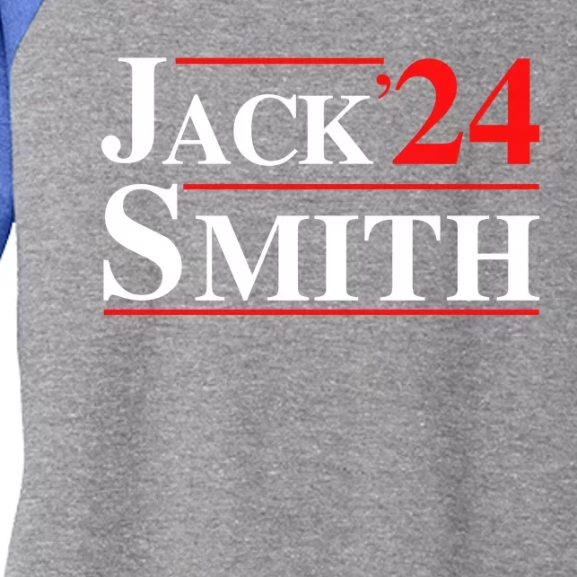 Jack Smith For President Jack Smith 2024 Women's Tri-Blend 3/4-Sleeve Raglan Shirt