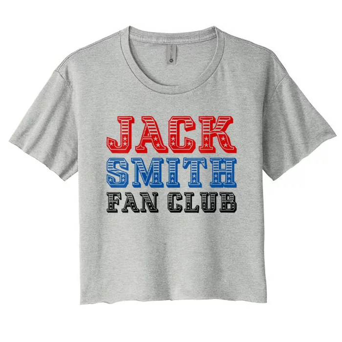 Jack Smith Fan Club Retro Usa Flag American Funny Political Women's Crop Top Tee