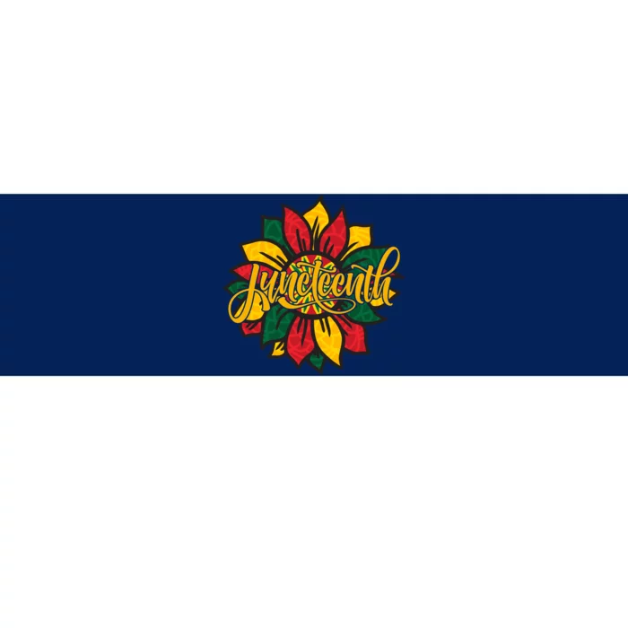 Juneteenth Sunflower Festive Bumper Sticker