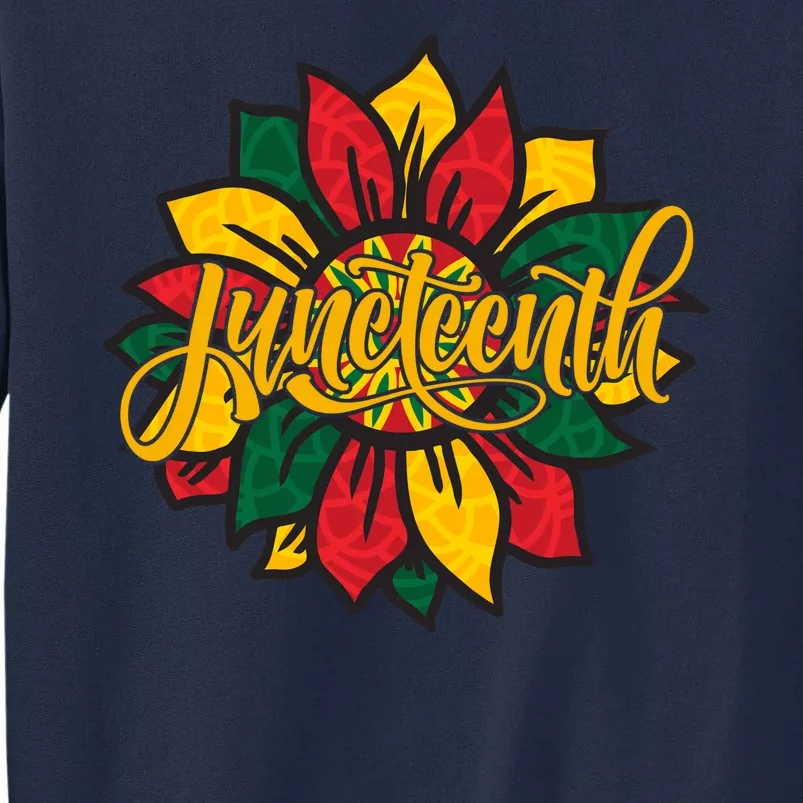 Juneteenth Sunflower Festive Tall Sweatshirt