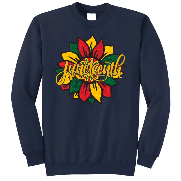 Juneteenth Sunflower Festive Tall Sweatshirt