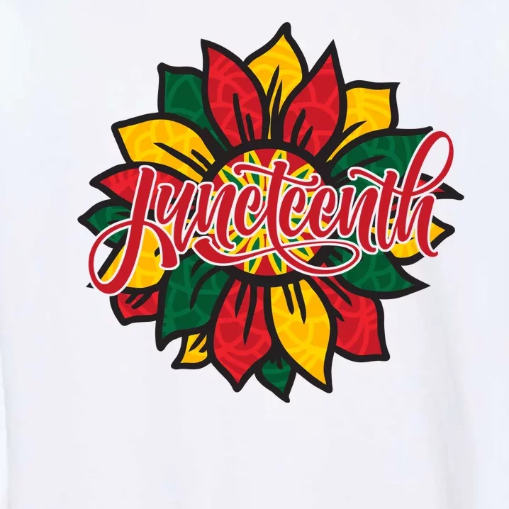 Juneteenth Sunflower Festive Garment-Dyed Sweatshirt