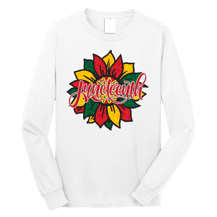 Juneteenth Sunflower Festive Long Sleeve Shirt