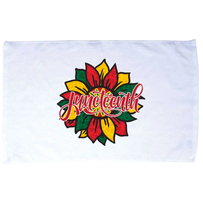 Juneteenth Sunflower Festive Microfiber Hand Towel