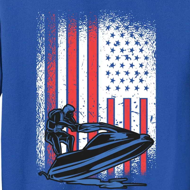 Jet Ski Gift American Flag Jet Ski Lover Water Sports Gift Sweatshirt