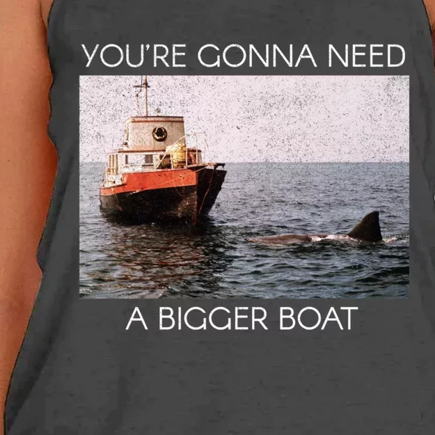 Jaws Screen Grab You're Gonna Need A Bigger Boat Gift Women's Knotted Racerback Tank