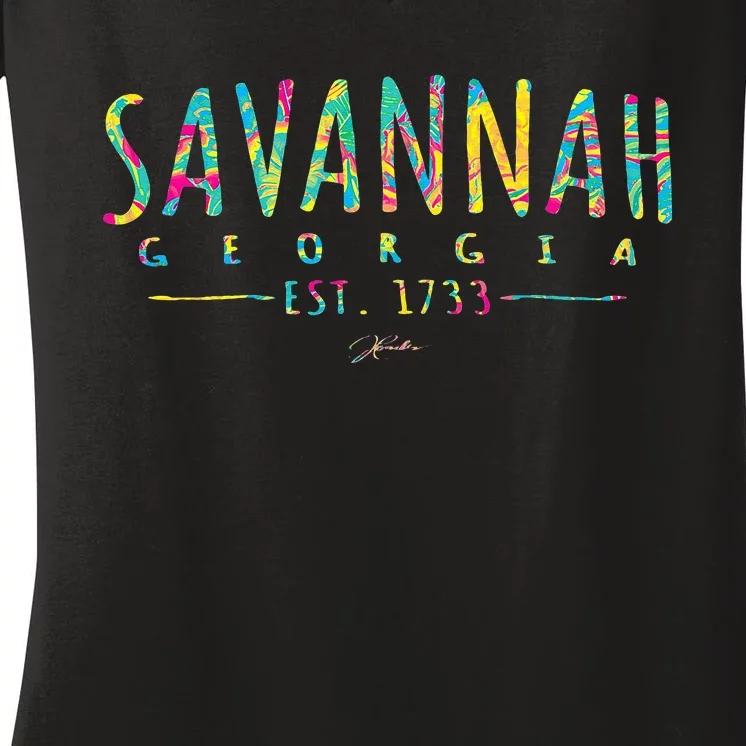 JCombs Savannah GA Women's V-Neck T-Shirt