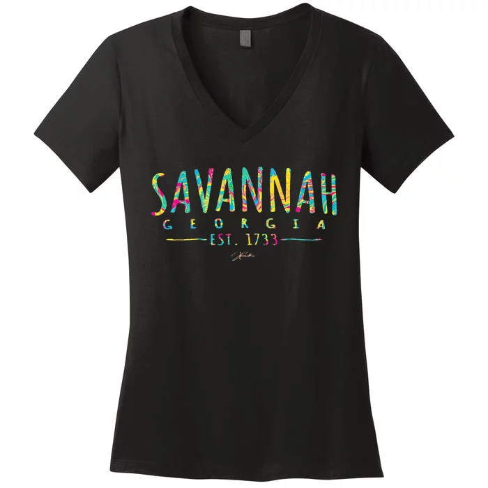 JCombs Savannah GA Women's V-Neck T-Shirt