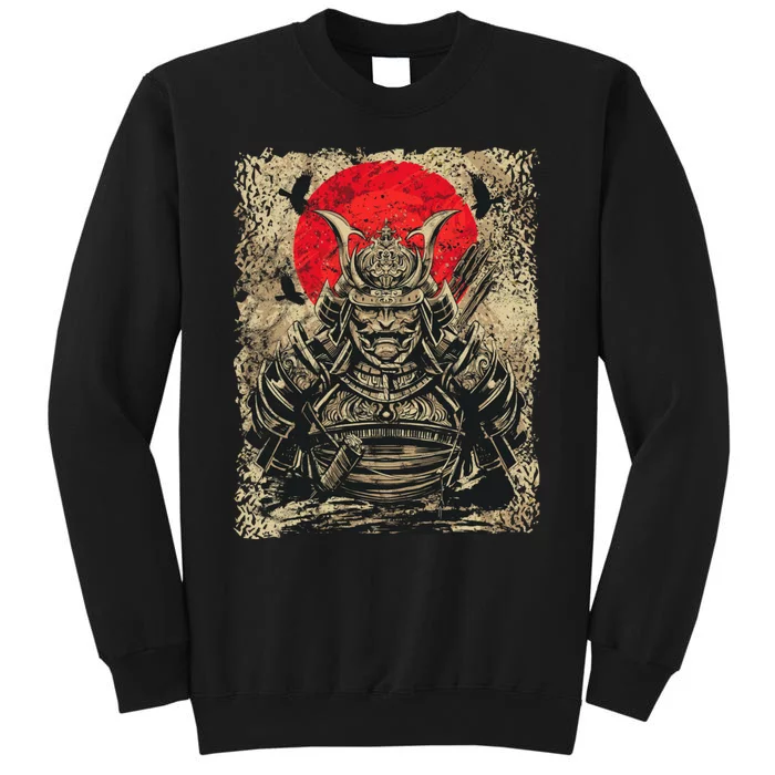 Japanese Samurai Girl And Samurai Gift Japanese Warrior Samurai Tall Sweatshirt